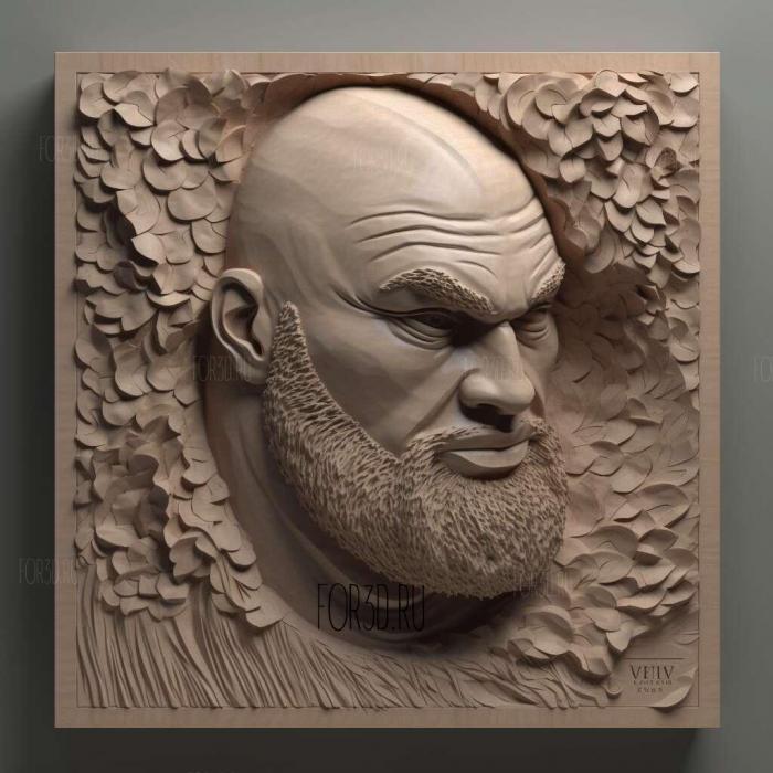 Tyson Fury 1 stl model for CNC